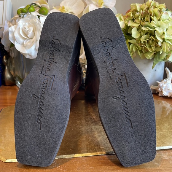 RARE! Salvatore Ferragamo Brown Leather Wedge Boots - Picture 14 of 16